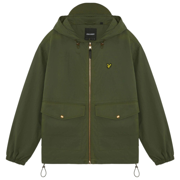 maillot homme  lyle & scott waxed hooded utility jacket
