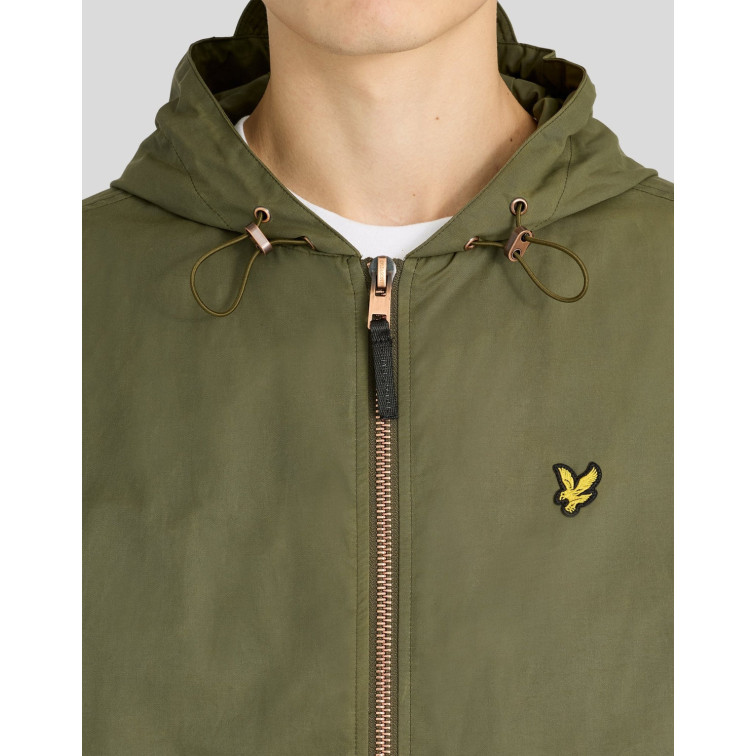 maillot homme  lyle & scott waxed hooded utility jacket