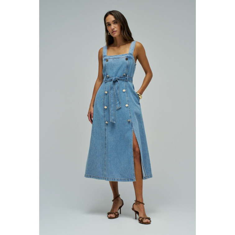 robe femme  salsa jeans dress w/ straps and belt