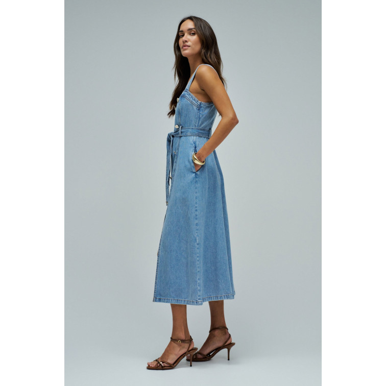 robe femme  salsa jeans dress w/ straps and belt