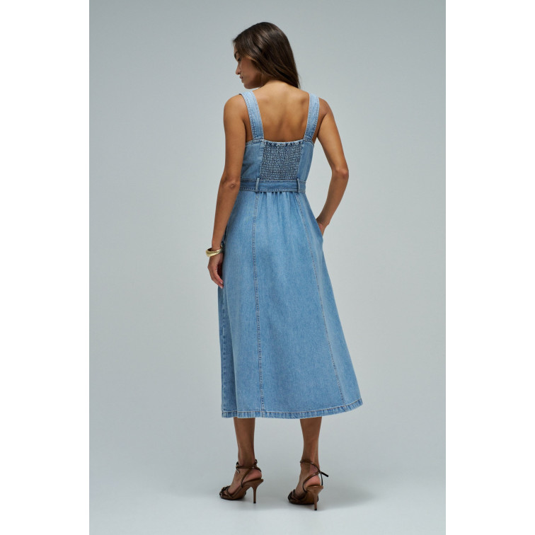 robe femme  salsa jeans dress w/ straps and belt