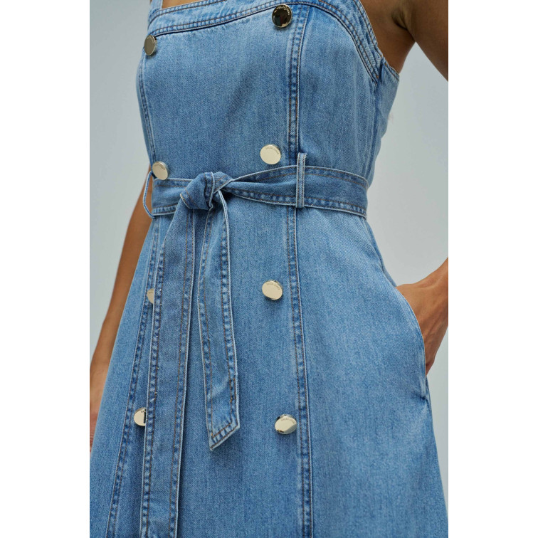 robe femme  salsa jeans dress w/ straps and belt
