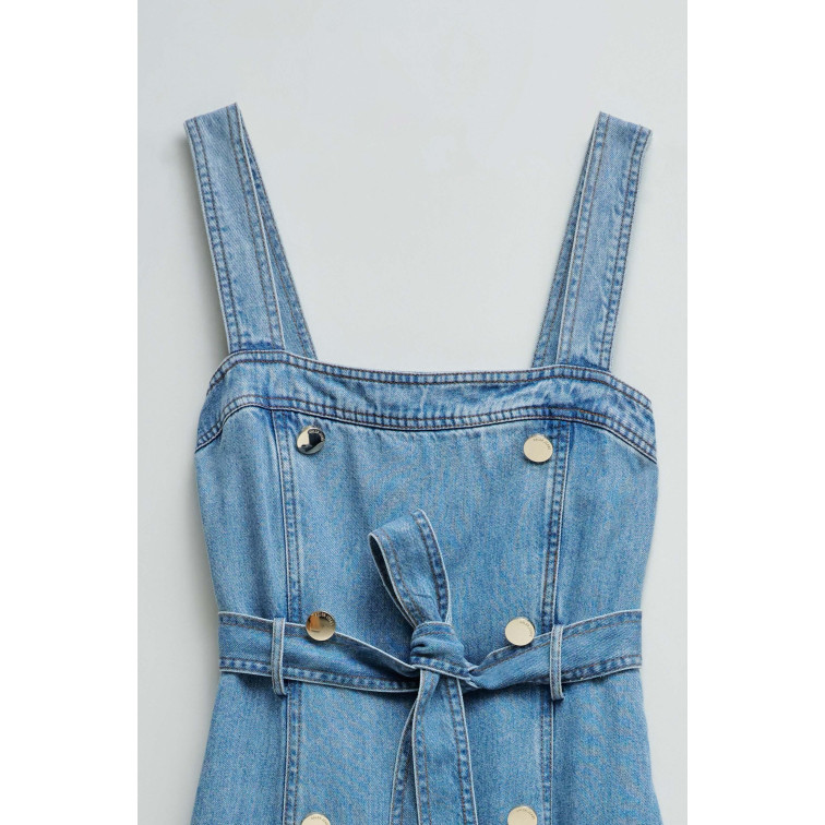robe femme  salsa jeans dress w/ straps and belt