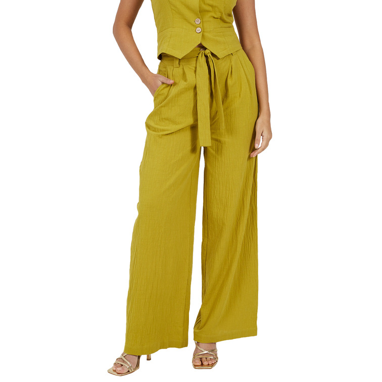 femme pantalon pistach