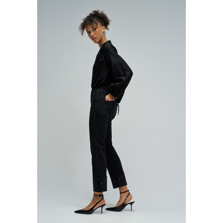 jeans femme  salsa jeans secret straight w/ detail on t