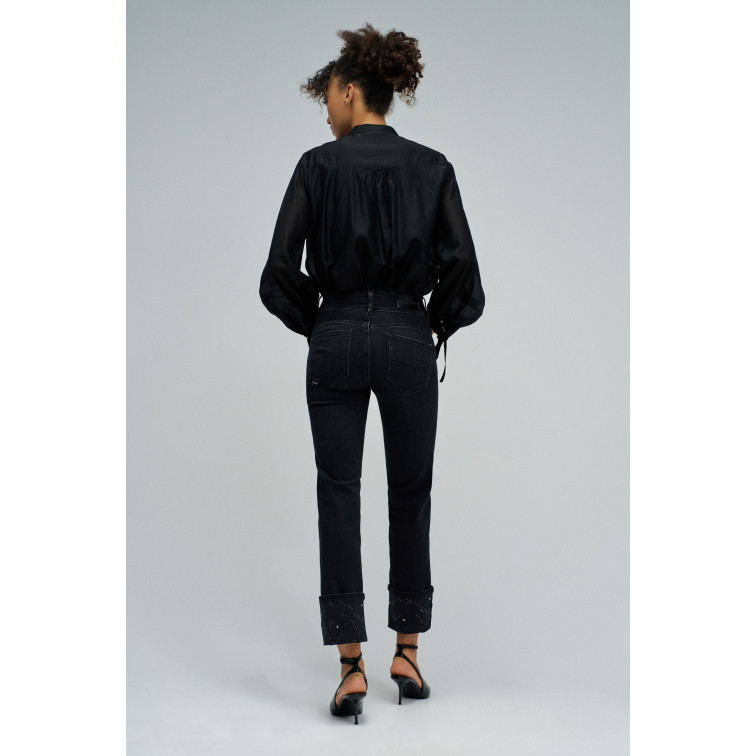 jeans femme  salsa jeans secret straight w/ detail on t