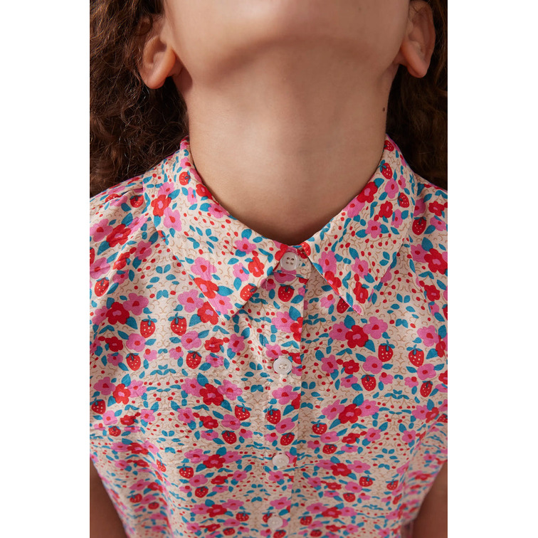 fille chemise de fille estampado sugar flowers