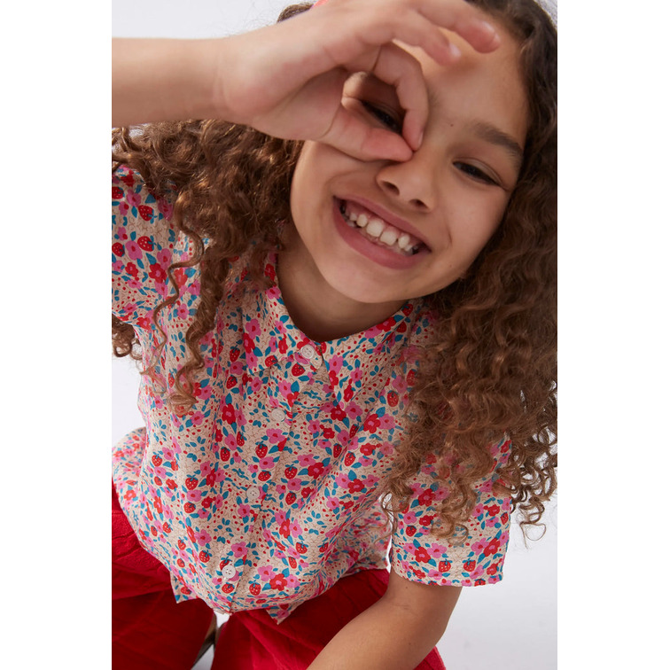 fille chemise de fille estampado sugar flowers