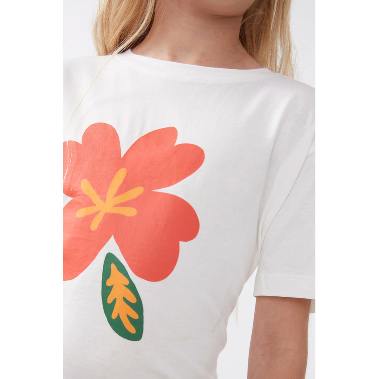 t-shirt fille  ciafan t-shirt unisex print de flor