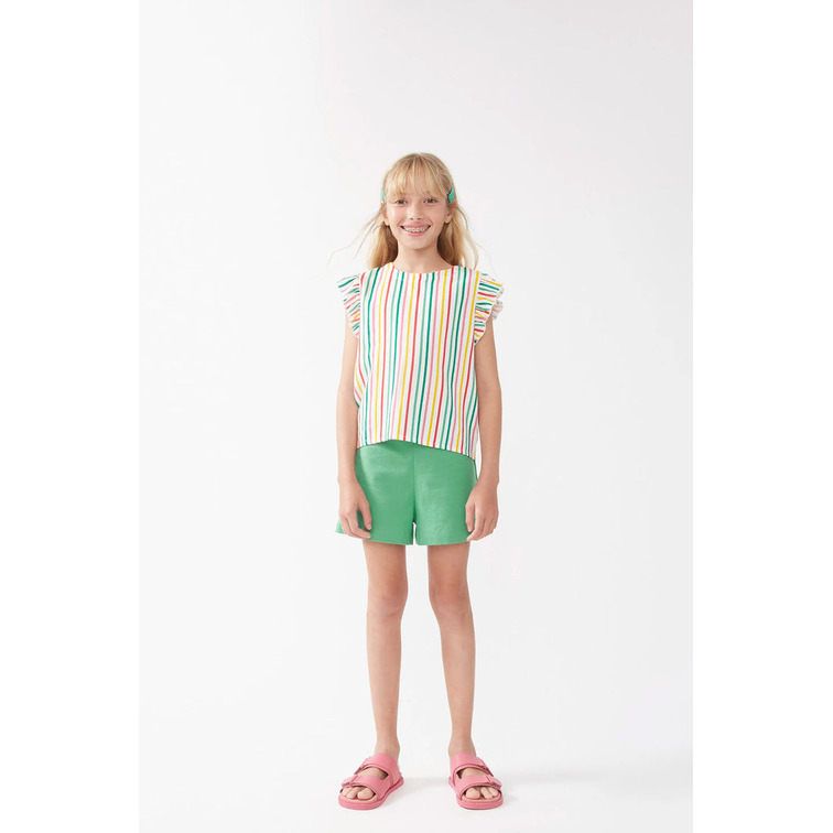 t-shirt fille  ciafan top de fille rayas multicolor