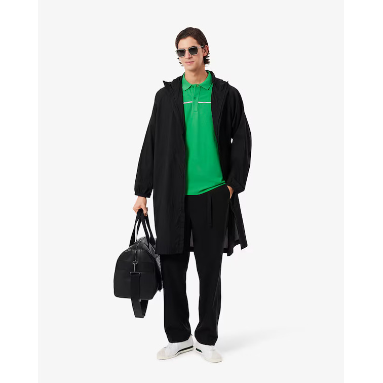 pôle homme  lacoste chemise col bord-cotes manches