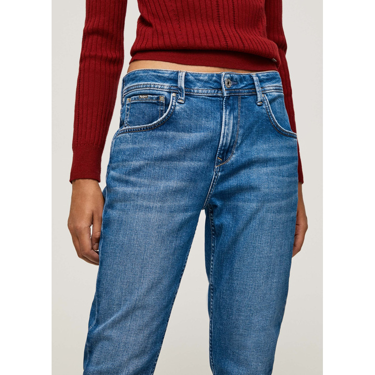 jeans femme  pepe jeans violet