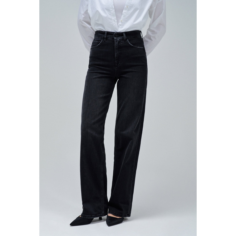 jeans femme  salsa jeans faith wide black wash