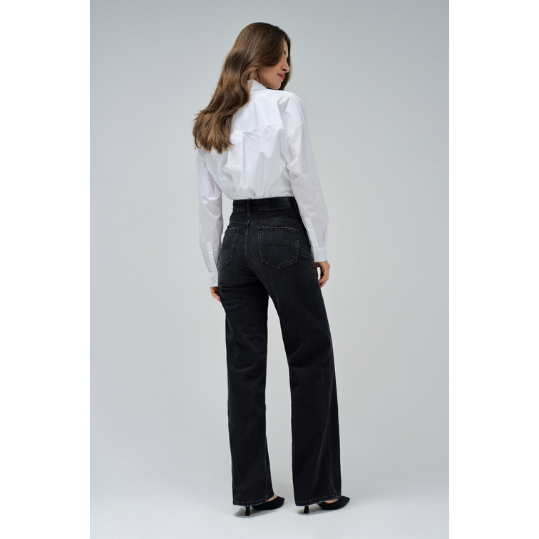 jeans femme  salsa jeans faith wide black wash
