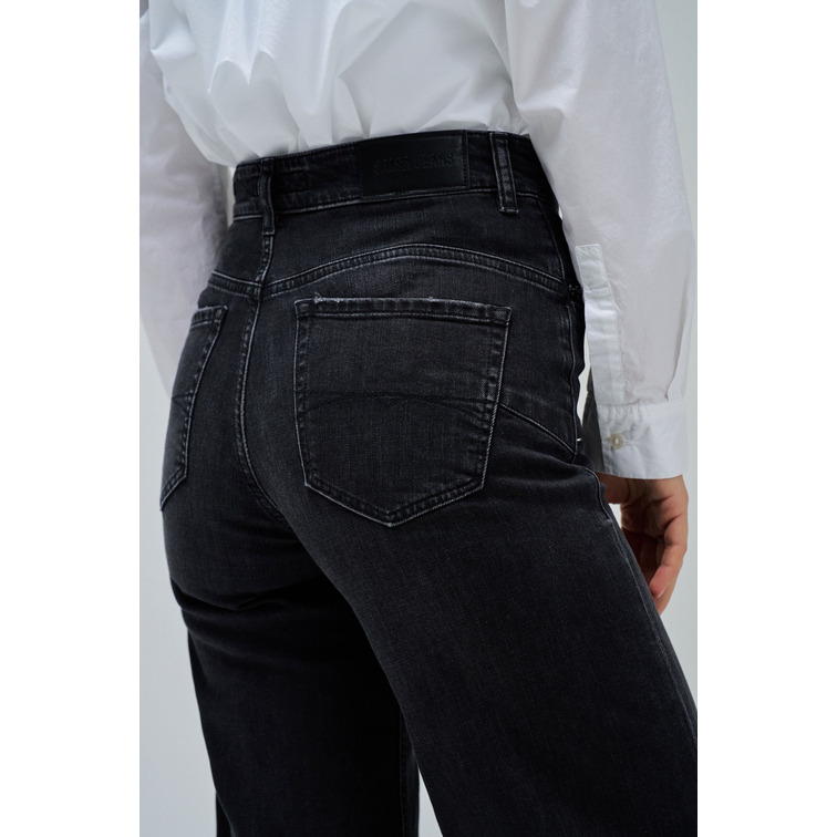 jeans femme  salsa jeans faith wide black wash