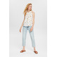 blusa con estampado floral en mezcla de lino femme ESPRIT