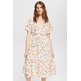 robe midi con estampado floral femme ESPRIT