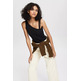 top asimétrico con acabado acanalado femme ESPRIT