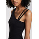 top asimétrico con acabado acanalado femme ESPRIT