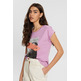 t-shirt con estampado frontal femme ESPRIT