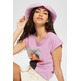 t-shirt con estampado frontal femme ESPRIT