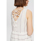 robe midi con rayas bordadas femme ESPRIT