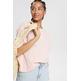 t-shirt a rayas con logo bordado femme ESPRIT