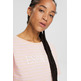 t-shirt a rayas con logo bordado femme ESPRIT