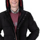 cazadora homme ganso manteau largo plumas negro