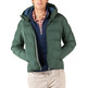 cazadora homme ganso manteau corto plumas verde