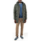 homme manteau largo plumas verde u