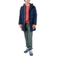 homme manteau largo plumas marino u