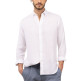 chemise homme  el ganso chemise lino garment dyed butto