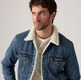 cazadora homme  levi's type 3 sherpa trucker in the m