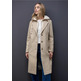 manteau femme  street long revers coat w. removable