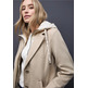 manteau femme  street long revers coat w. removable