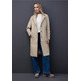 manteau femme  street long revers coat w. removable