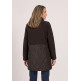 femme mat mix teddy coat w. quilting 17111