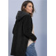 femme revers coat w. hoody insert 10001