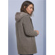 femme revers coat w. hoody insert 17655