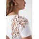 t-shirt femme  salsa lace detail t-shirt