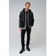 cazadora homme  salsa jeans hooded fake leather bomber jac