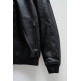cazadora homme  salsa jeans hooded fake leather bomber jac