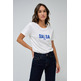 t-shirt femme salsa t-shirt with embroidered brand