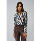 chemise femme salsa satin basic shirt with placket