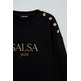 maillot femme salsa branding sweater with shoulder