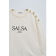 maillot femme salsa branding sweater with shoulder