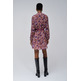 robe femme salsa allover pleated dress with bel