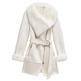 manteau femme salsa long shearling coat