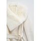 manteau femme salsa long shearling coat